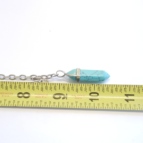 Handmade Turquoise Stone & Initial Letter Charm Car Mirror Protection Charm - Picture 7 of 7